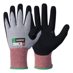 Skärhandske med nitrilbeläggning Storlek S, 12 par