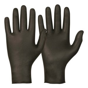 Svart 3,5 g Nitrilhandskar puderfria stl XL 100 st/frp