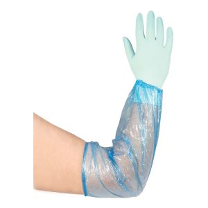 Skyddsärmar PE, 46 cm Blå 100 st