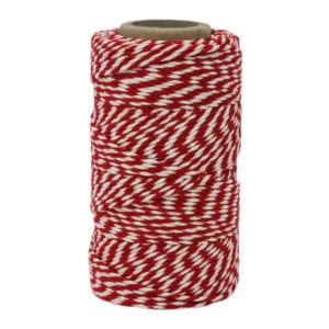 Bakers Twine no.6  red/white 100m