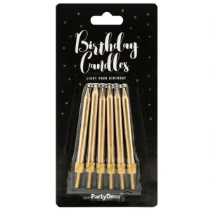 Tårtljus Guld PartyDeco