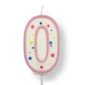 Tårtljus Nummer 0 Rosa PME