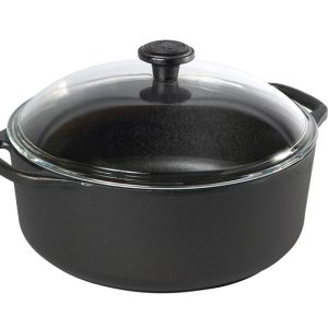 Skeppshult Gryta Rund Med Glaslock 5,5 L Ø 28 cm