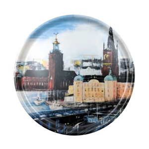 Skandinavisk Hemslöjd Bricka Rund 35 cm Stockholm