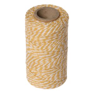 Bakers twine no. 6 citrongul/vit 100m
