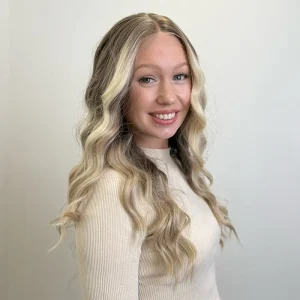 Angela - Syntetisk Half Lace Peruk - 50cm