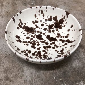 Skål Benegiamo spruzzi -brun/vit