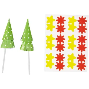 Cupcake topper Julgran 12 st