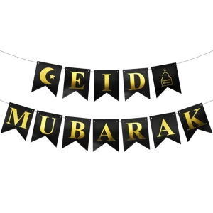Eid Mubarak Guld & Svart