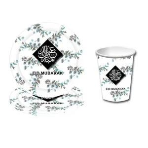 Eid Mubarak Papperstallrikar & Muggar 12st