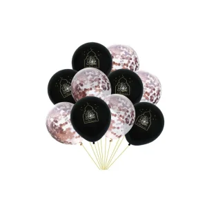 Eid Mubarak ballonger med konfetti, 10st