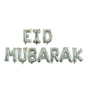 Folieballonger- Eid MubaraK, Silver