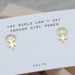 Guldörhängen kvinnotecken mini