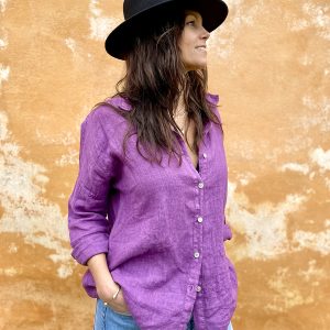 Linneskjorta lila från Verkstan