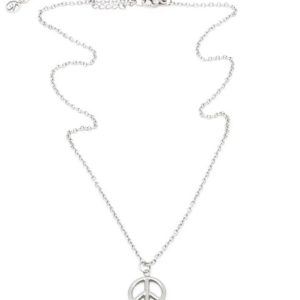 Mini Peace Halsband 45cm silver