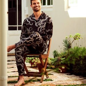 Pyjamas Herr-Octopus-Black från Woodstock Laundry