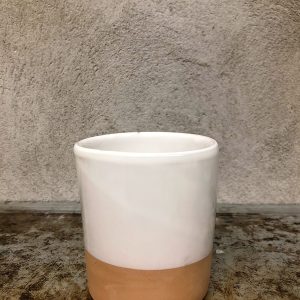 Mugg keramik / Glacerad vit