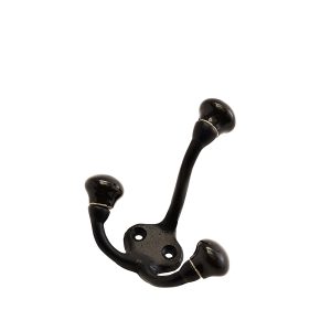 Krok med 3 porslinsknoppar / Svart