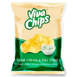 Viva Chips Sour Cream & Dill 100g