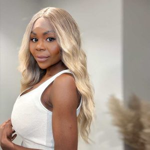 Angel - Värmetålig Syntetisk T-Lace Peruk - 45cm