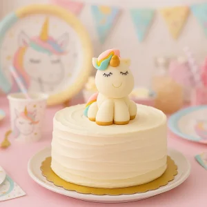 Enhörning unicorn Ätbar tårtdekoration