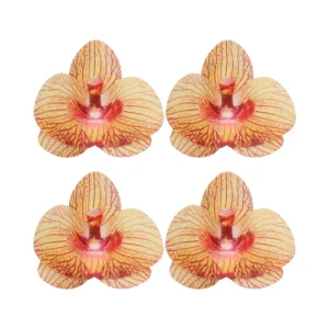 Ätbara blommor Wafer Orkidé deluxe Gyllenbrun 10-pack