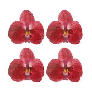 Ätbara blommor Wafer Orkidé deluxe Röd 10-pack