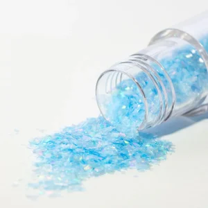 Ätbart glitter flakes Blå