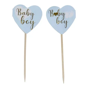 Cupcake topper Baby boy Blå