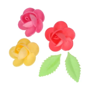 Ätbar dekoration Frangipani & blad blommor Wafer