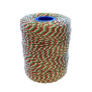 Butchers Twine köttsnöre no.5 vit/röd/grön 280m
