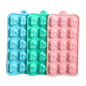 Silikonform Chokladform Hjärta diamant mini