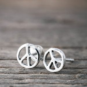 Silverörhängen peace litet