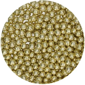 Strössel Chokladpärlor Gul guld metallic