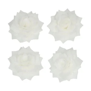 Ätbara blommor Wafer Ros rosalia deluxe Vit 15-pack